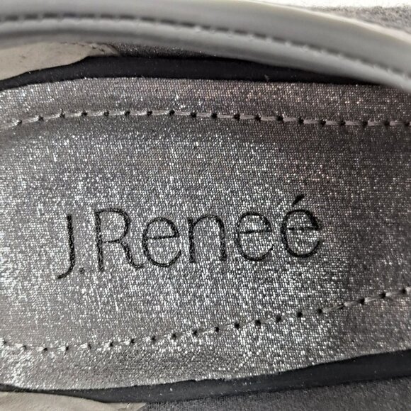 J Renee MacKenna Size 8M Gray Patent Flannel and Suede Lace Up Sneakers NWT - Picture 12 of 13